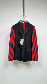 Comme Des Garcons Homme Plus Stripe-sleeve Blazer Jacket