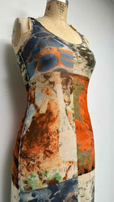 Jean Paul Gaultier Abstract Bacteria Mesh Maxi Dress