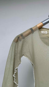 Margiela Mid-Long Sleeve Mesh Tee