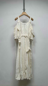 LOEWE Paula's Ibiza L/S Stripe Balloon Maxi Dress