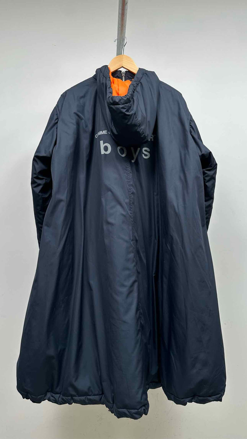 Comme Des Garcons Shirt Back-logo Hooded Anorak Puffer Coat