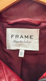 Frame Alexandra Leclerc Short Leather Trench Coat