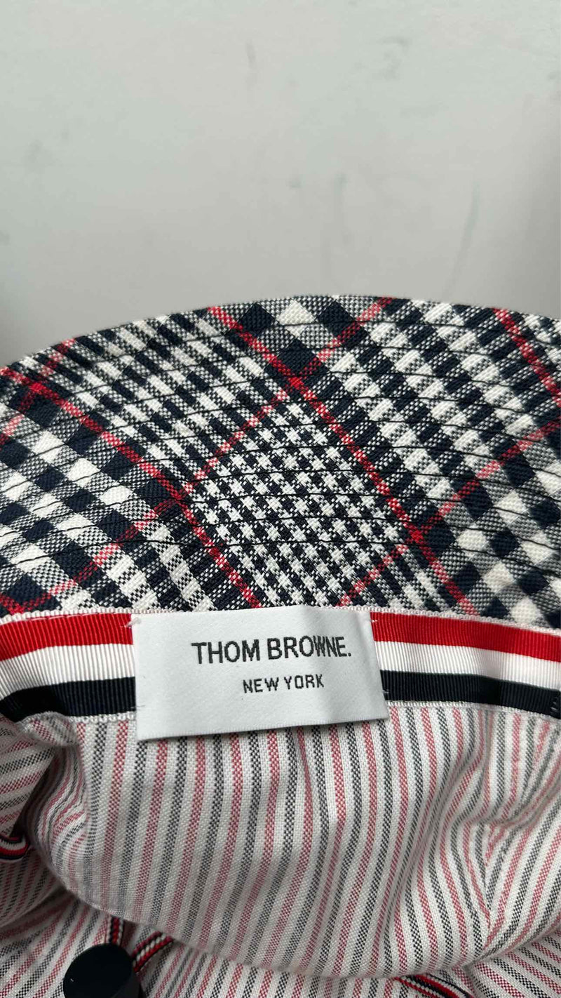 Thom Browne Plaid Bucket Hat