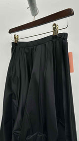 Noriko Maeda Pleated Bow-detailed Silk Wide Skirt