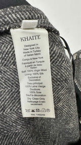 Khaite Teyana Pleated Herringbone Pants