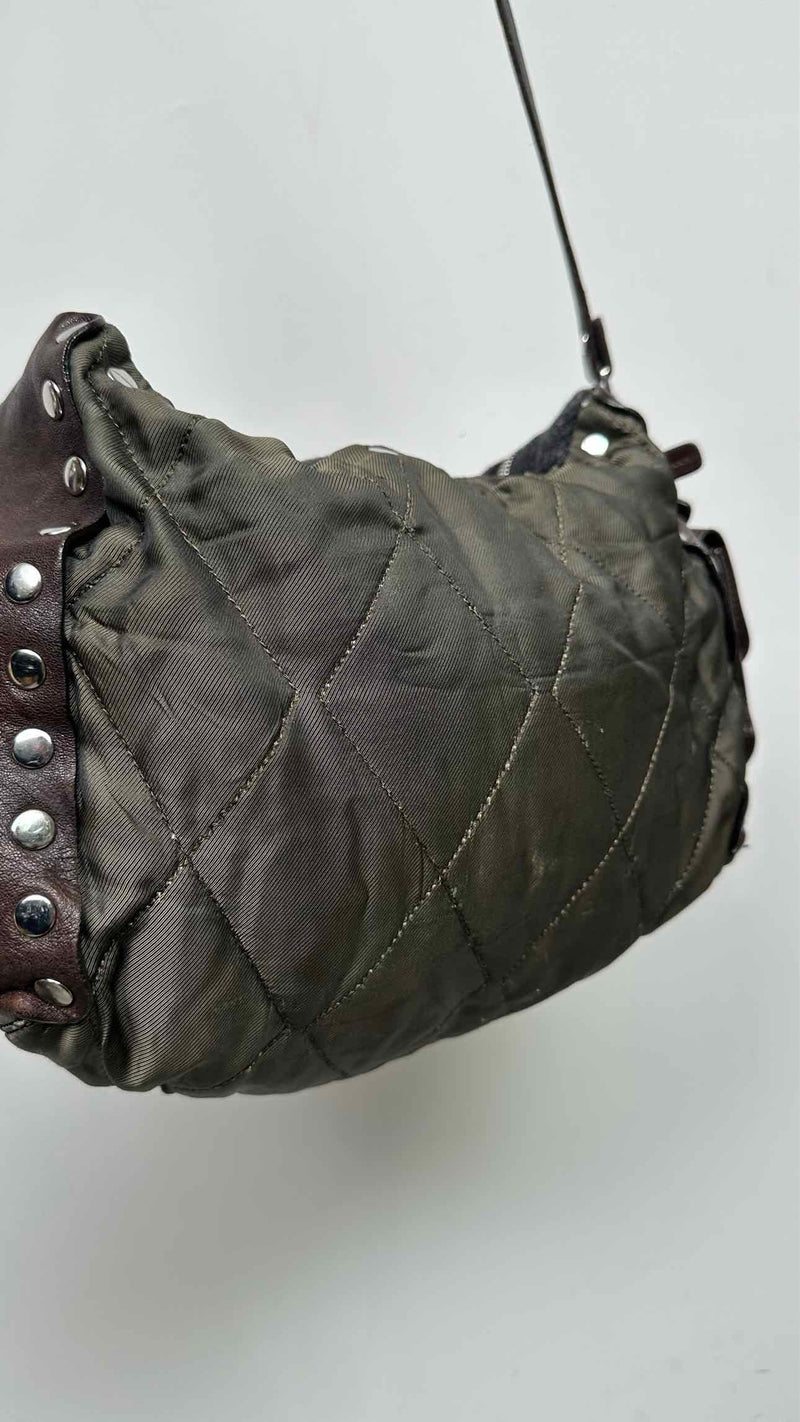 Marni Studded Multi-fabric Shoulder Bag