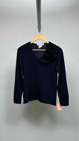 Comme Des Garcons Floral-detail V-neck Sweater