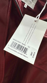 Frame Alexandra Leclerc Short Leather Trench Coat