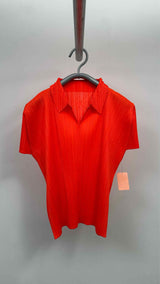 Pleats Please S/S Pleated Polo Shirt