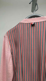 Thom Browne Silk Stripe Hybrid Cardigan
