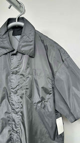 PRADA S/S Back-triangle-patch Nylon Shirt
