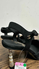 Chanel Suede Slingback Heel Pumps