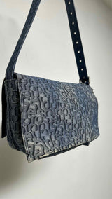 Acne Studios Monogram Denim Shoulder Bag