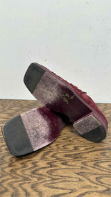 Martin Rose Square-toe Suede Mules