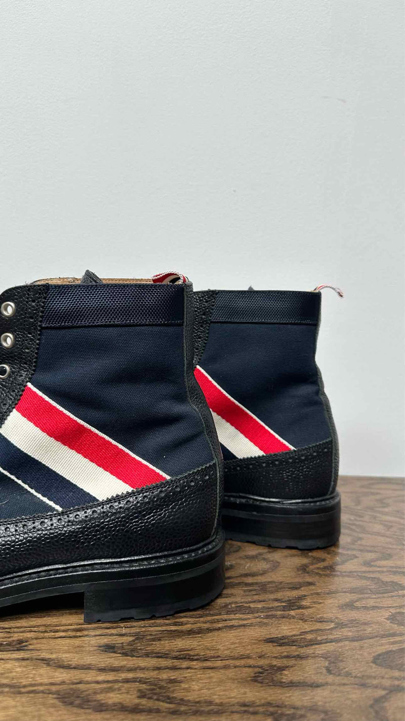 Thom Browne Canvas Hybrid Wingtip Boots