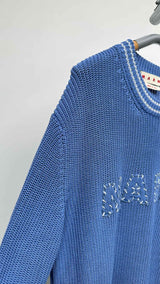 Marni Logo-patched Ribbed Sweater
