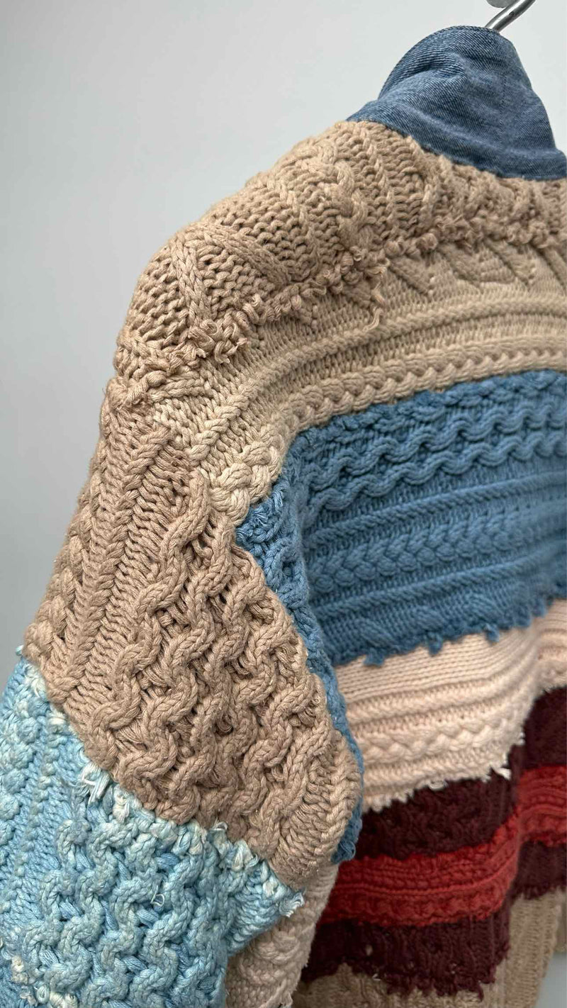 Greg Lauren Reconstructed Knit Docking Haori Jacket