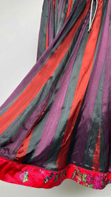 Jean Paul Gaultier Floral Stripe Satin Skirt