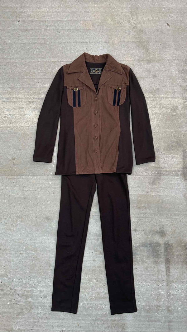 Fendi Suede Docking Knit Set-up