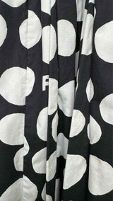 Black Comme Des GarÃ§ons Polka-Dot Wide Long Skirt