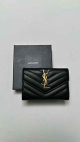 Saint Laurent Cassandre Matelasse Small Envelope Wallet