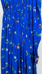 Balenciaga L/S Oversized Floral Silk Dress