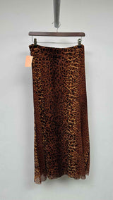 Jean Paul Gaultier Leopard Pattern Mesh Maxi Skirt