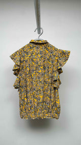 Balenciaga N/S Frill Paisley Blouse