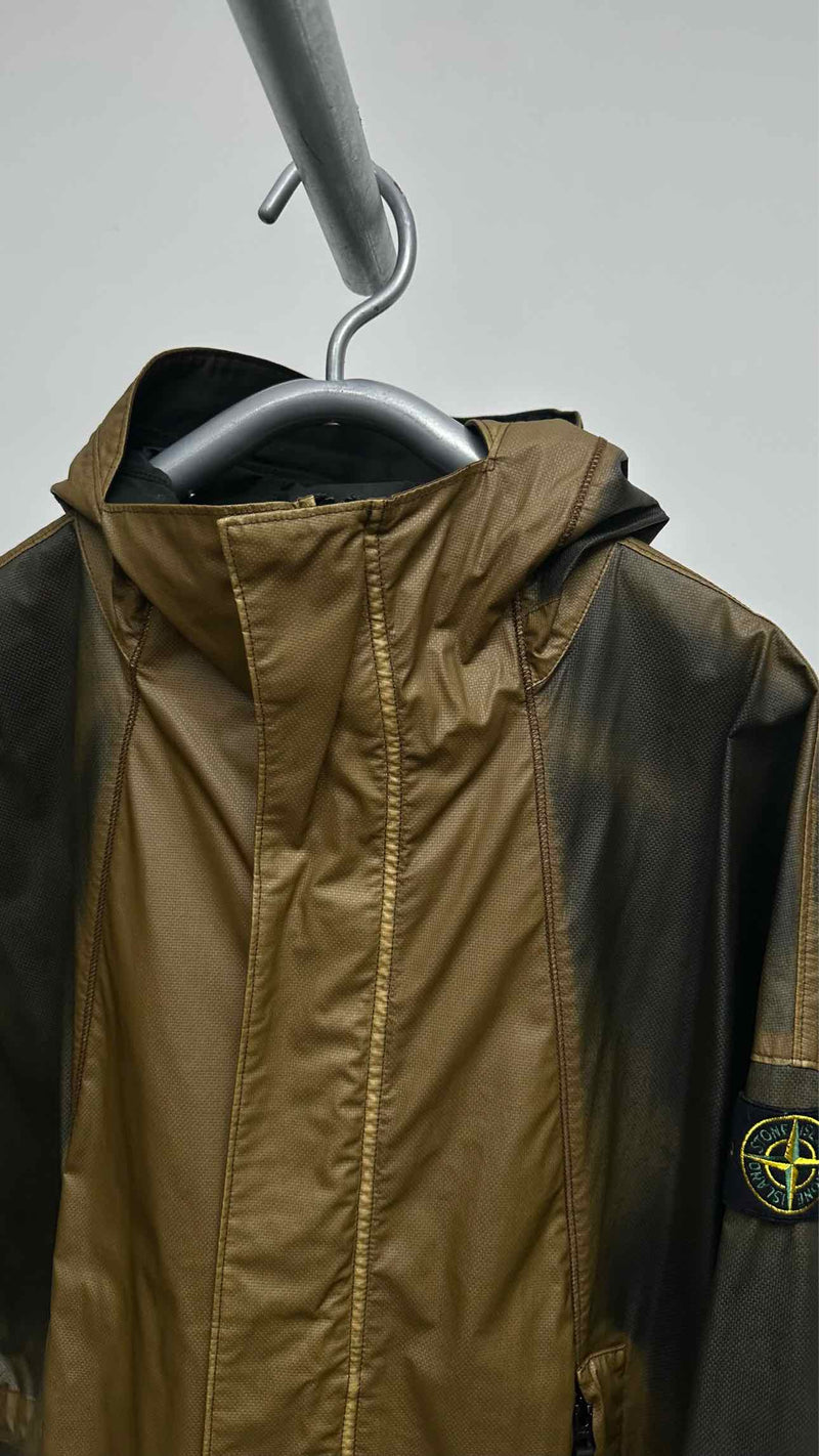 Stone Island Mussola Gommate Longline Hooded Water-resistant Coat