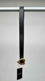 Saint Laurent Heart-buckle Leather Belt
