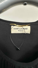 Saint Laurent L/S Silk Layered Mini Tulle Dress
