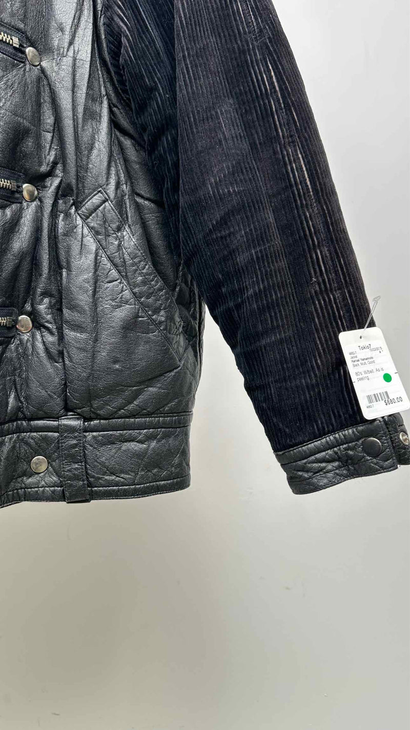 Kansai Yamamoto Faux-leather Jacquard Hybrid Reversible