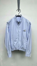 Christian Dior Mock Neck Striped Light Bomber Jacket
