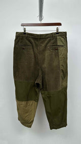 Comme Des Garcons Homme Hybrid Corduroy Cropped Wide Pants