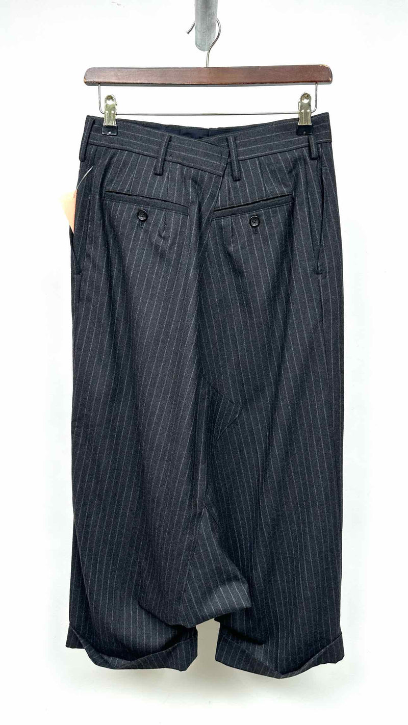 Junya Watanabe High-waisted Drop-crotch Stripe Wide Pants