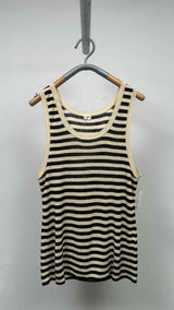 Saint Laurent Border Linen Tank Top
