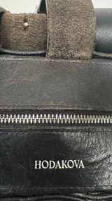 HODAKOVA Buckle Baguette Distressed Bag