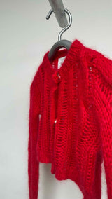 Vaquera Cropped Mohair Cable Cardigan