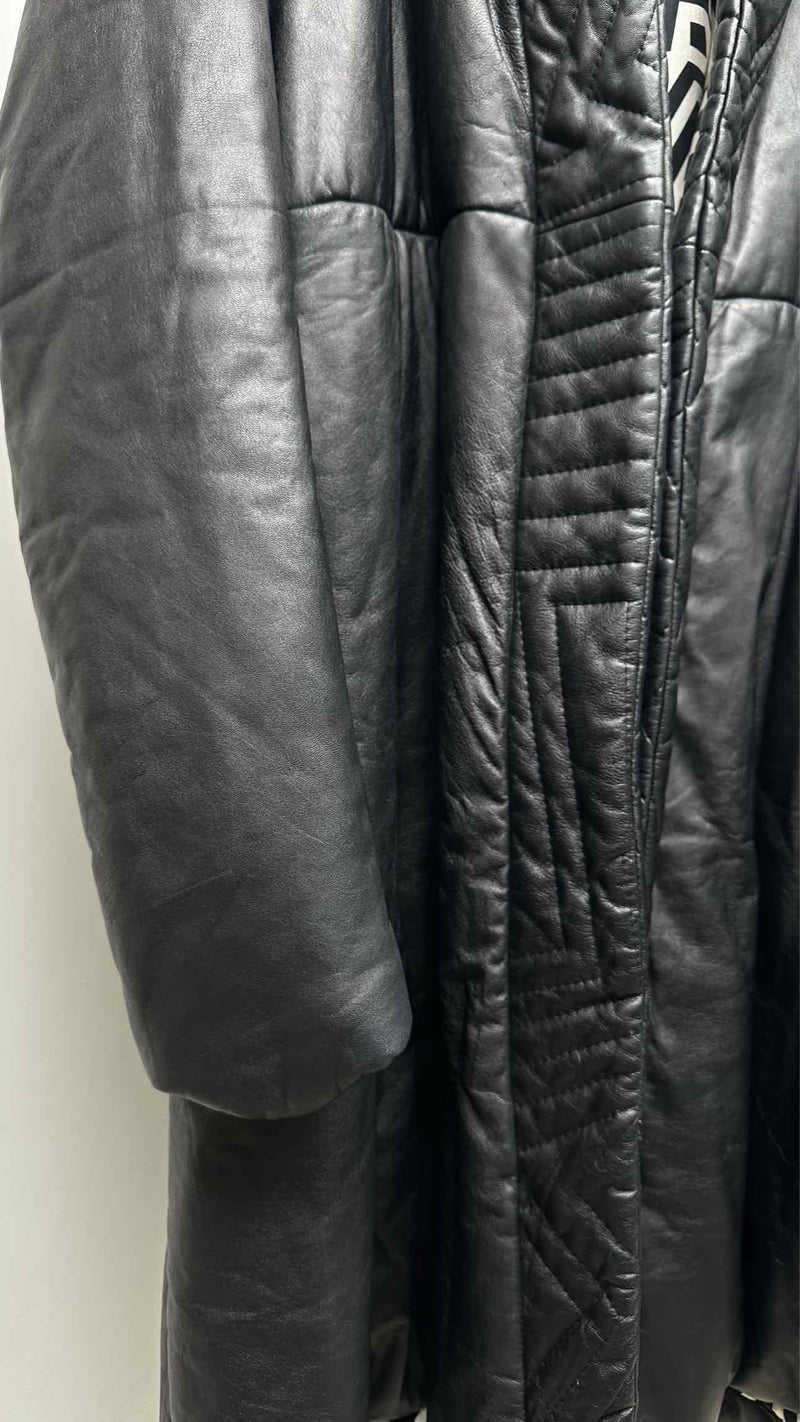 Gareth Pugh Quilted-leather Paded Long Coat