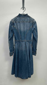 Alexander McQueen Embroidered Denim Tail Coat