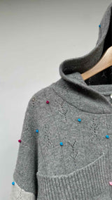 Yan Yan Knits Curious Floral-dot Hoodie