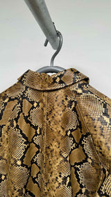 Supreme Leather Snake Trench Coat