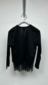 Noir Kei Ninomiya Tulle-bottom Light Cardigan