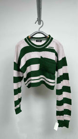Raf Simons Cropped Border Disturb Sweater