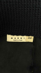 Marni Front-shearling Knit Long Cardigan