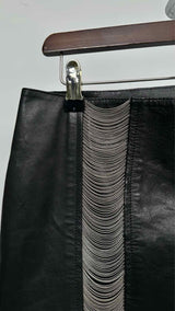 Plein sud Chain-detailed Leather Mini Skirt