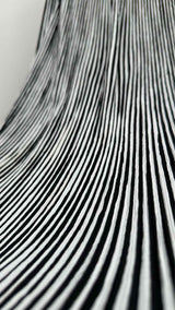 Issey Miyake Pleated Stripe Long Skirt