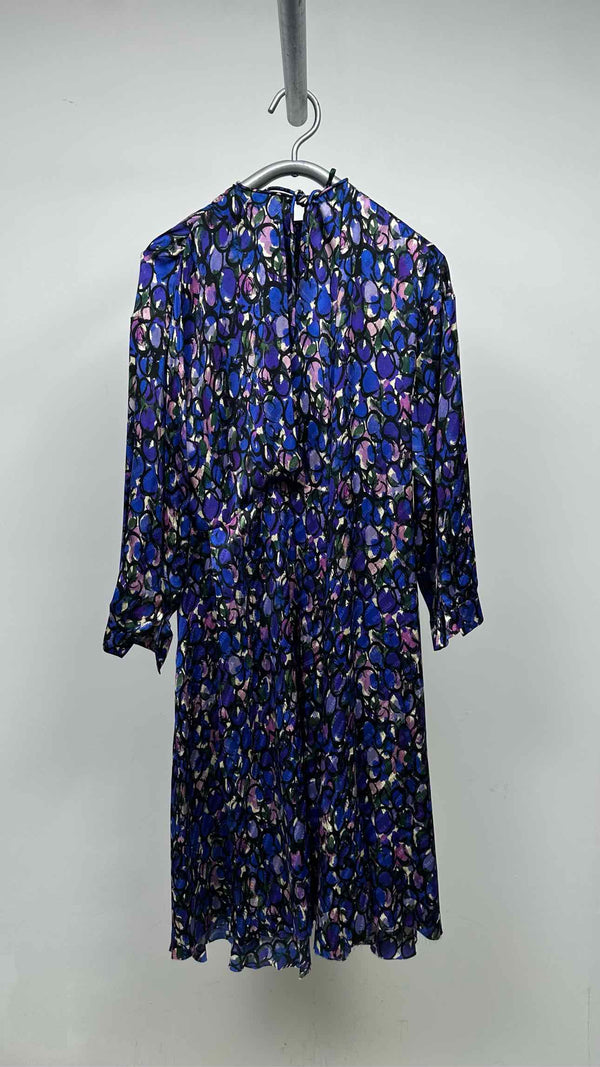 Balenciaga L/S Printed Silk Maxi Dress