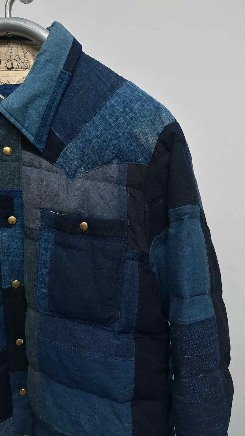 Visvim Denim Patchwork Down Jacket