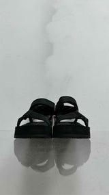 PRADA Logo Print Flat Sandals